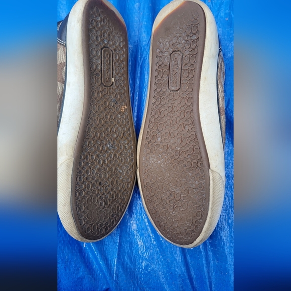 Brown monogram Coach tennis shoes size 8.5 - Picture 6 of 8